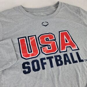 Chemise Manches Longues Femme EvoShield USA Softball - Taille M, Grise, Neuve